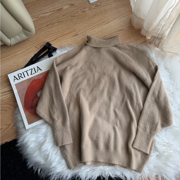 Aritzia Wilfred Beige Turtleneck Sweater - Picture 2 of 4